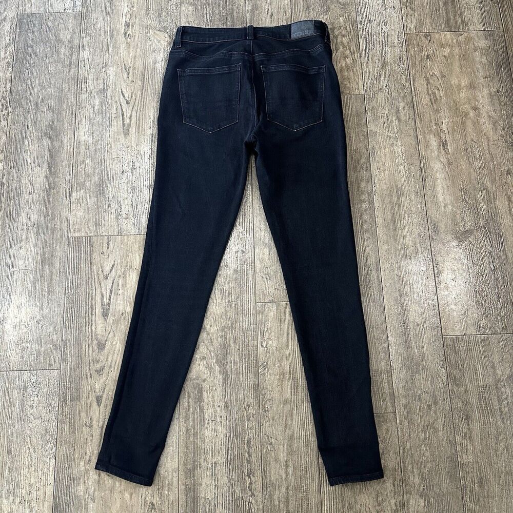 American Eagle HI RISE JEGGING Womens Size 4 Black Jeans Denim Pants 27x28 - Picture 2 of 12